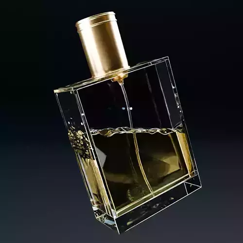 Perfume bottle yellow 3D model Advertising