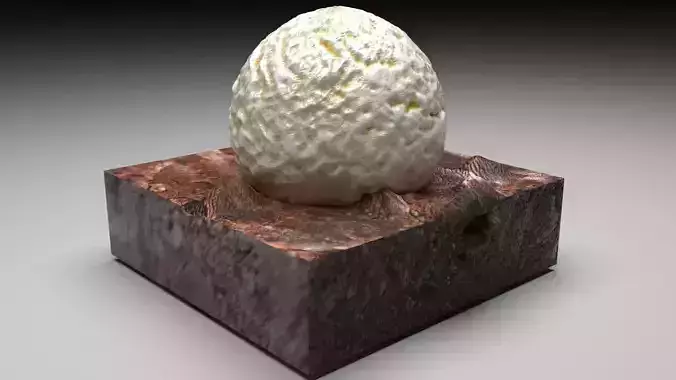 Brownie With Ice Cream 3D model