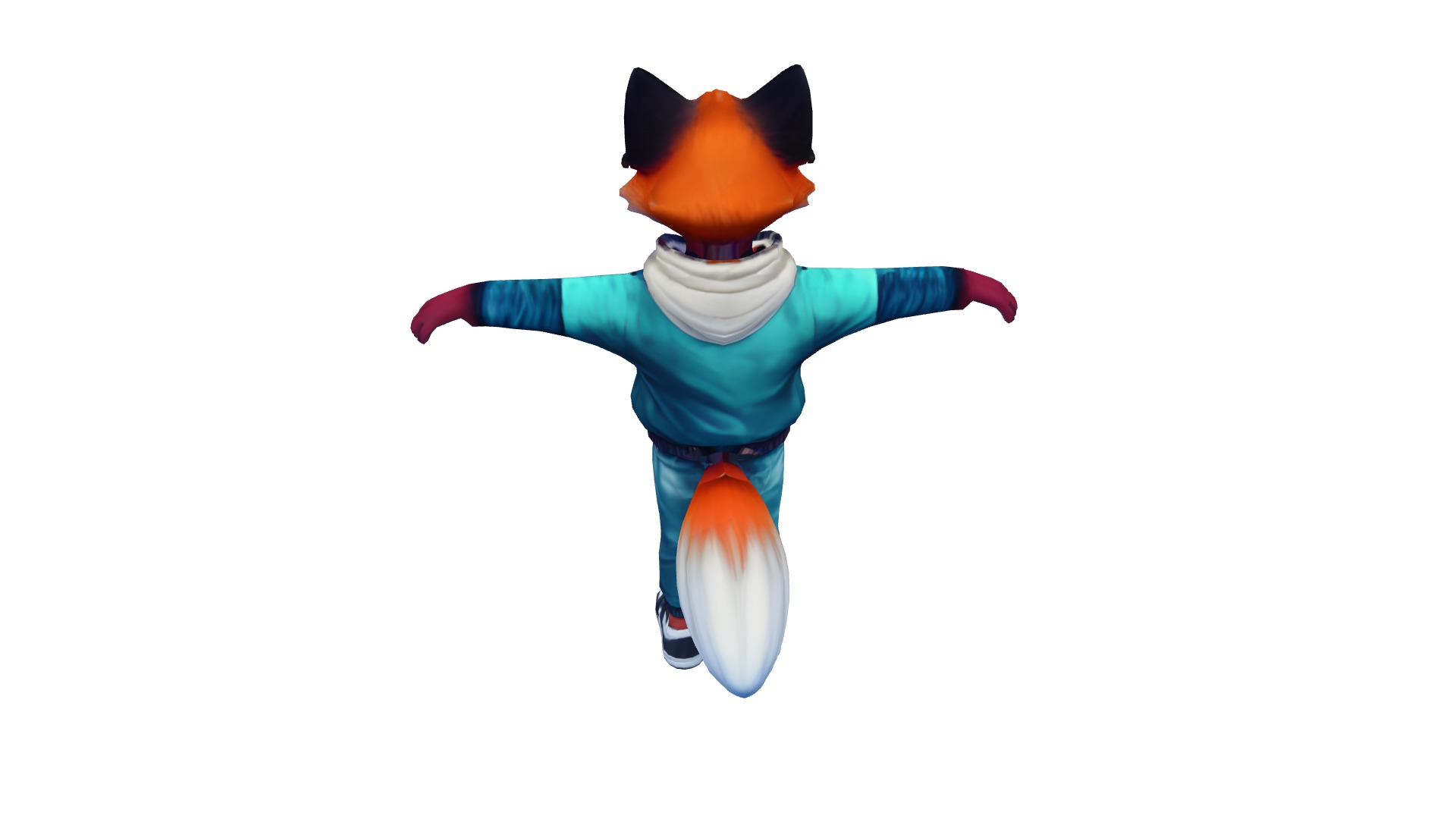 Zeke Foxwell The Adventurous Young Fox Low-poly 3D model_3