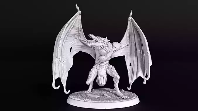 Green Aqua Wyvern 3D print model