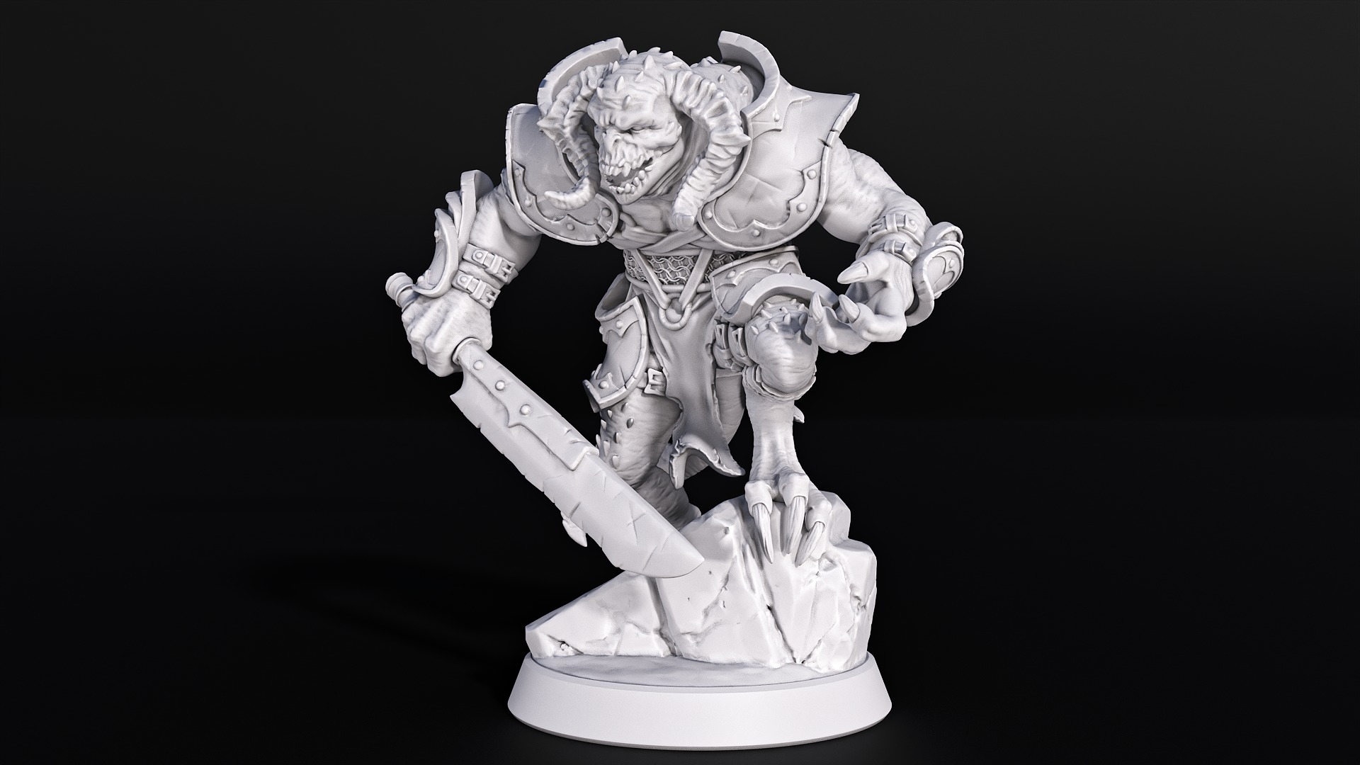 Swamp Half Dragon 3D print model_2