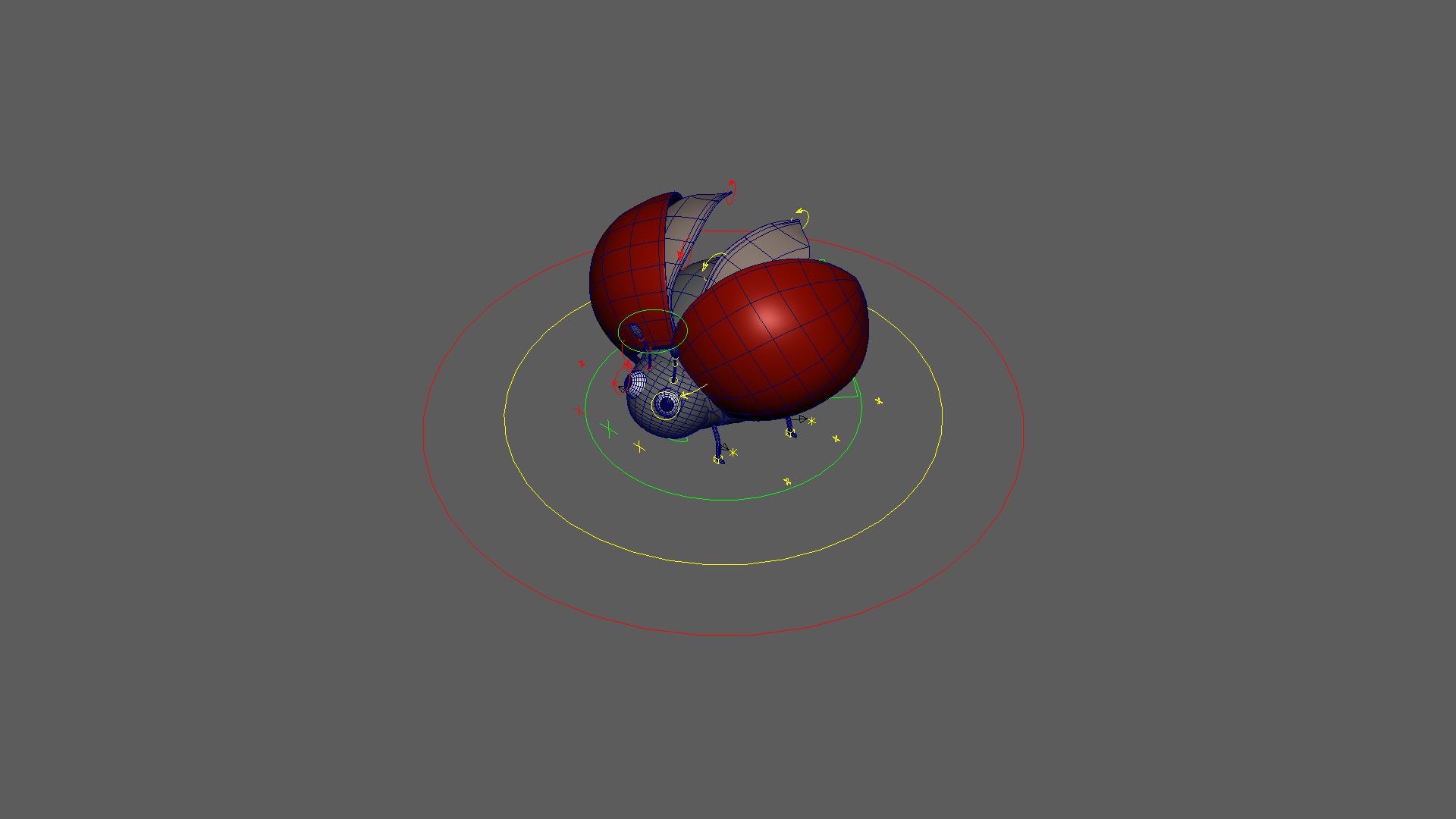 coccinella septempunctata rigged 3D model_8