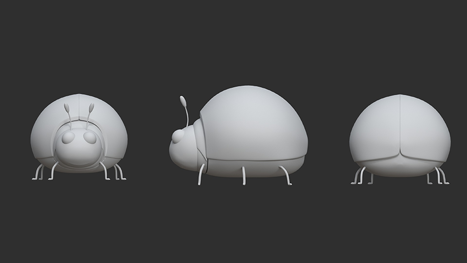 coccinella septempunctata rigged 3D model_5