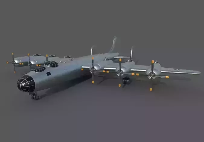 strategic bomber realistic 3d model Low-poly 3D model
