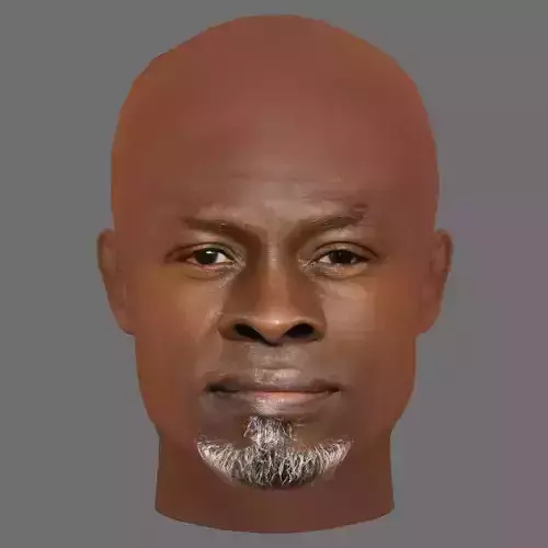 Djimon Hounsou Head - Low poly head for game