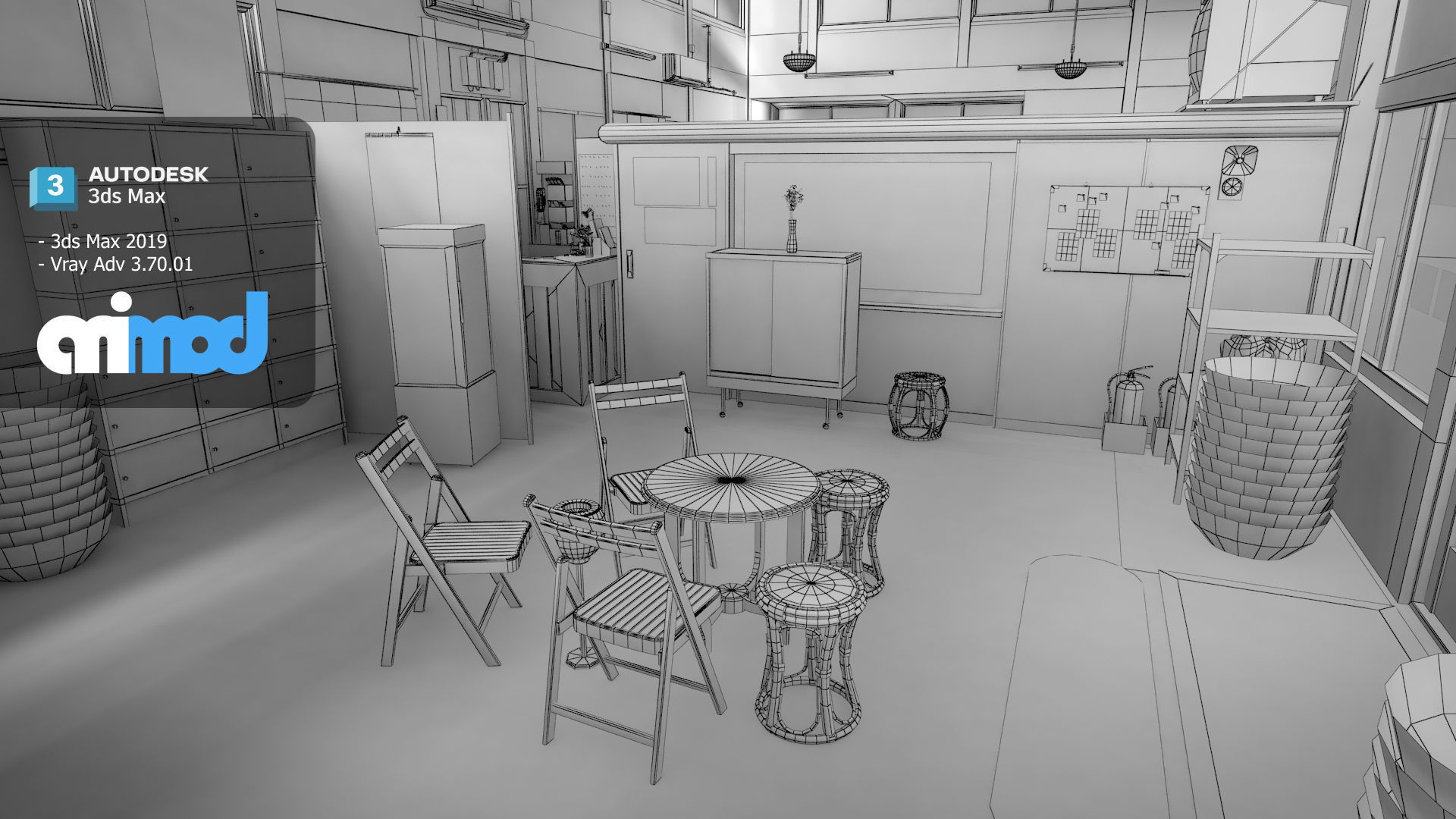 Japanese Bathhouse 3D model_9