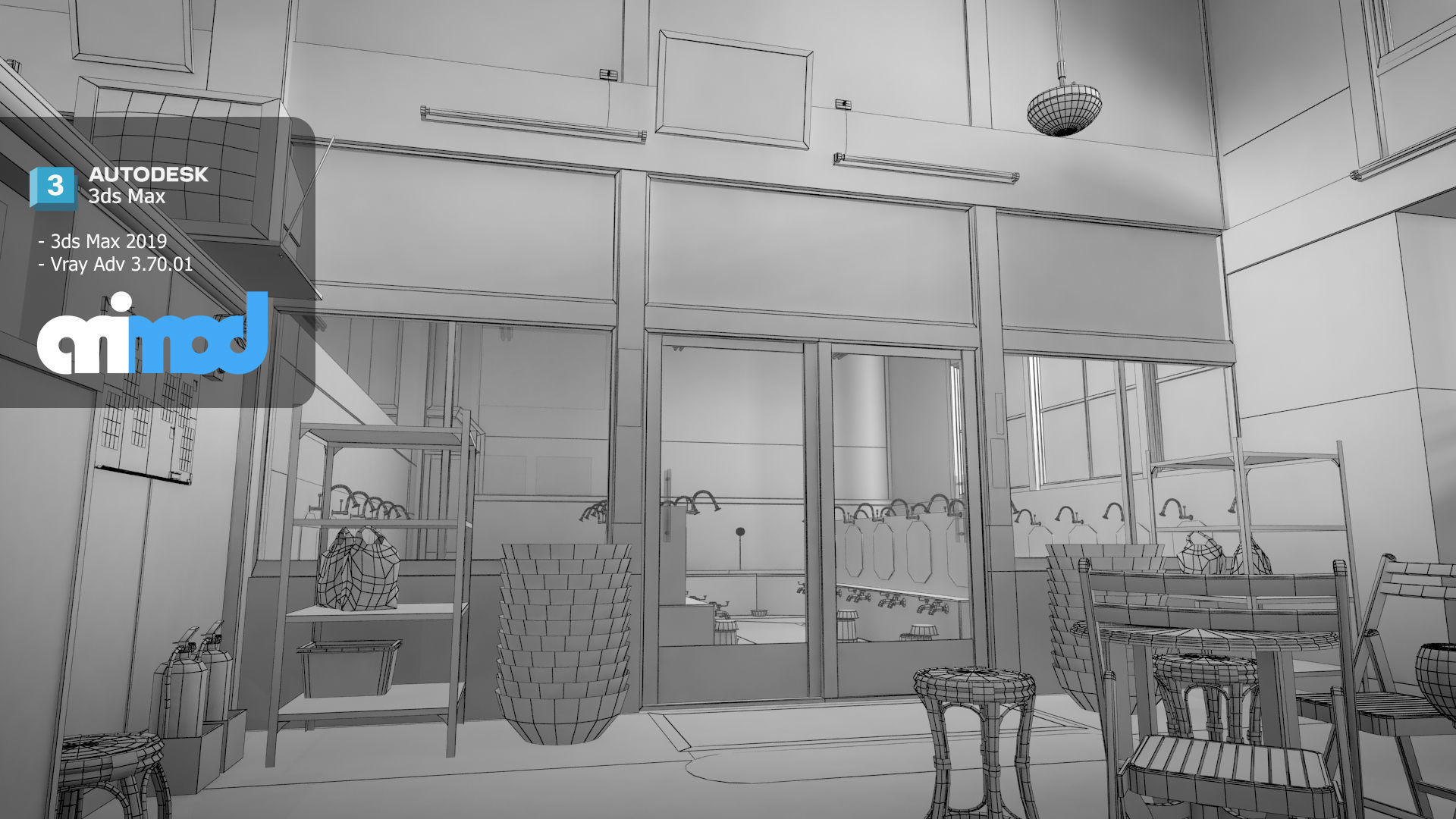 Japanese Bathhouse 3D model_8