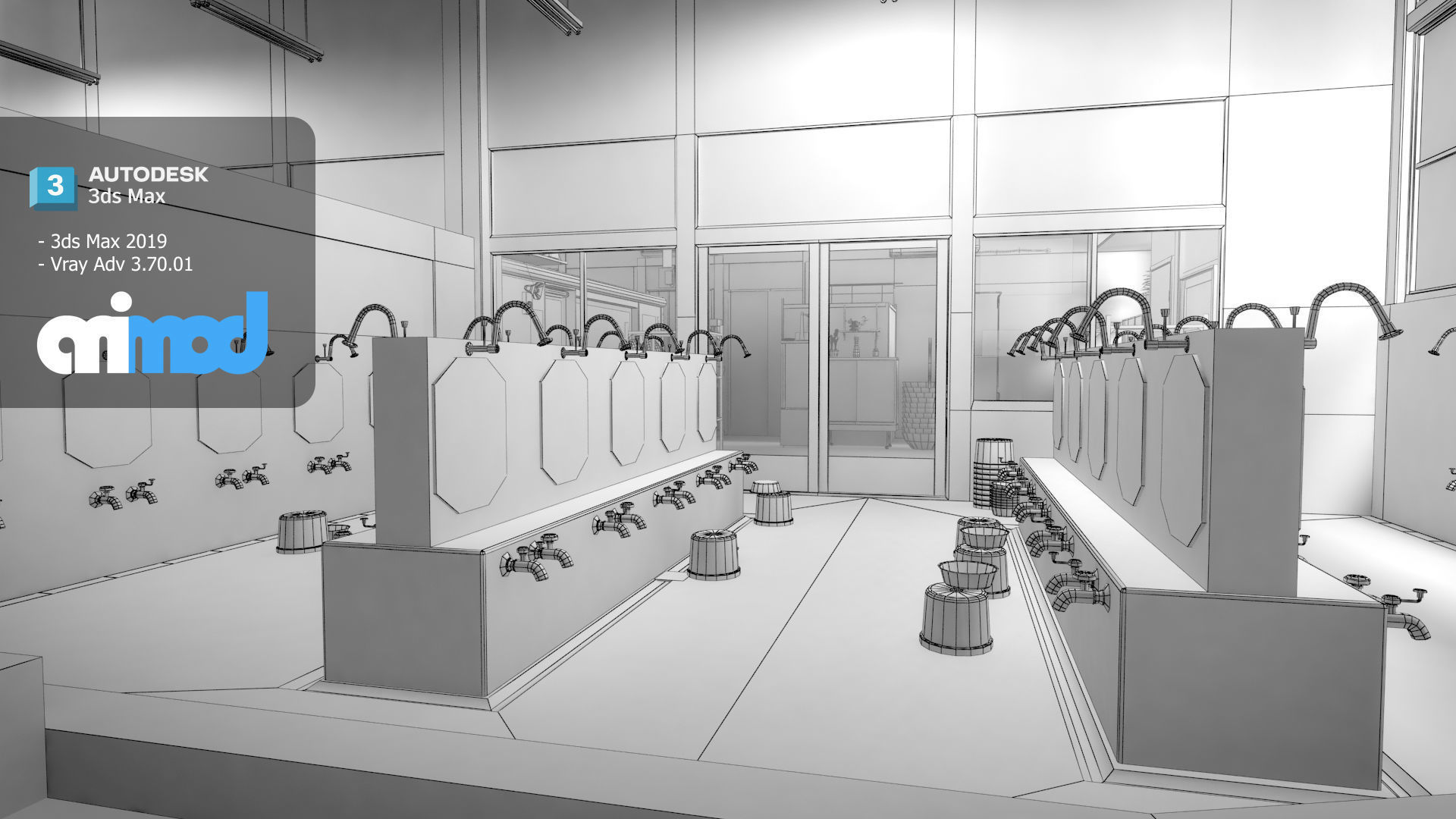 Japanese Bathhouse 3D model_6