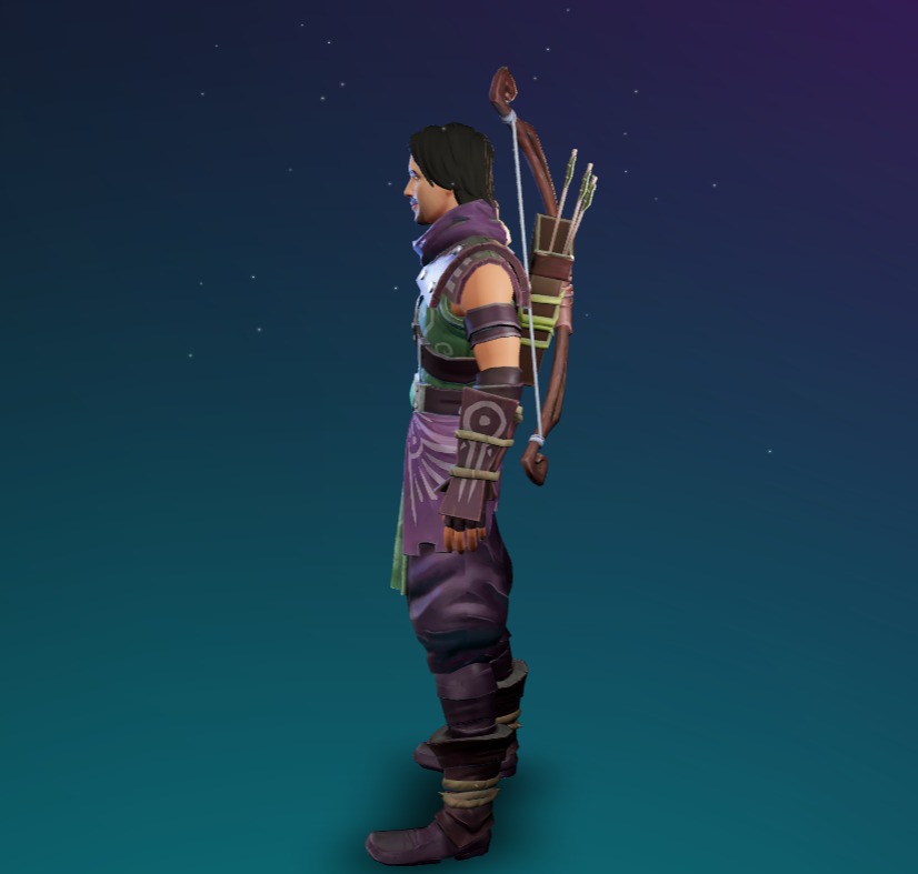 Stylized Assasin Cartoon male character Low-poly 3D model Low-poly 3D model_1