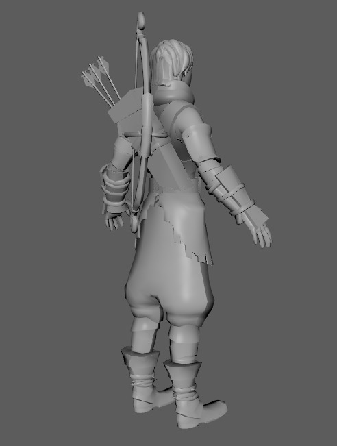 Stylized Assasin Cartoon male character Low-poly 3D model Low-poly 3D model_9