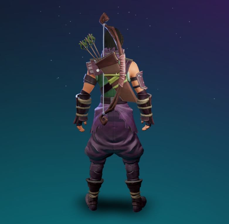 Stylized Assasin Cartoon male character Low-poly 3D model Low-poly 3D model_2