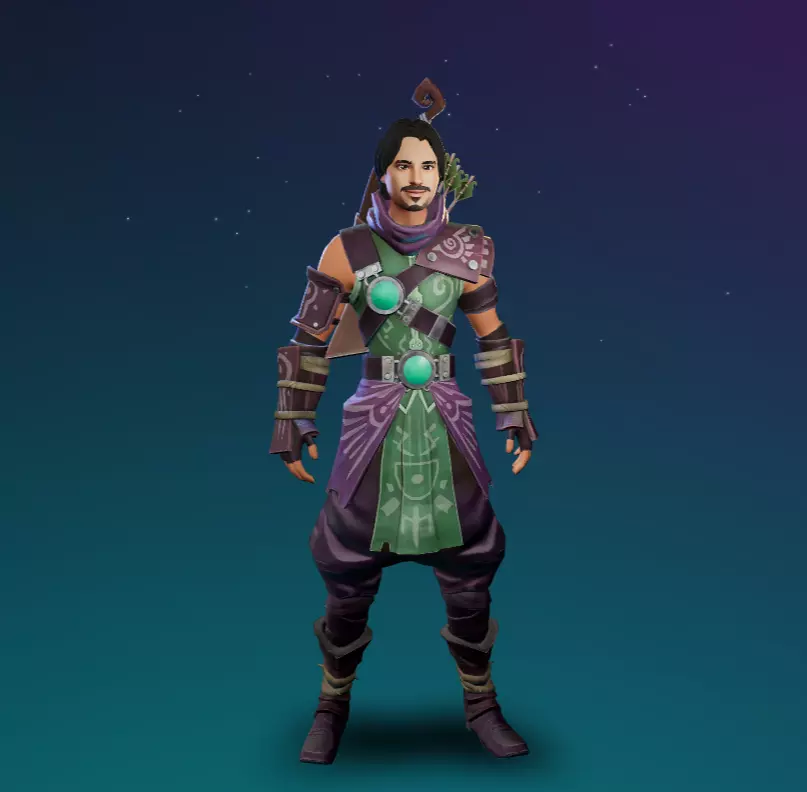 Stylized Assasin Cartoon male character Low-poly 3D model Low-poly 3D model_0