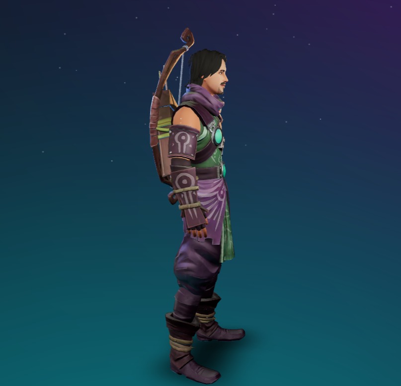 Stylized Assasin Cartoon male character Low-poly 3D model Low-poly 3D model_3