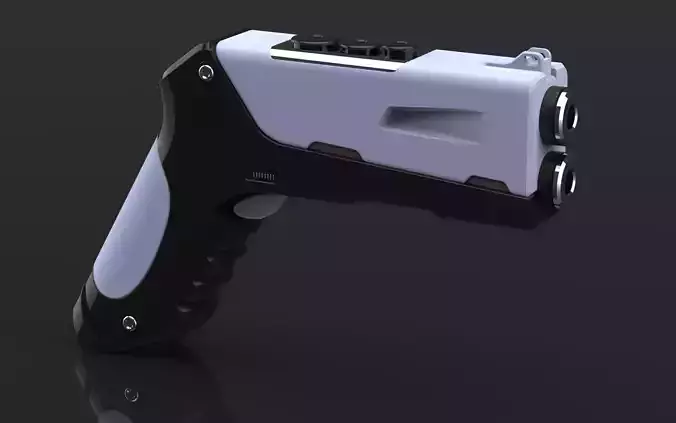 Sci-fi Futuristic Gun 3D Concept model 1