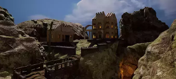 Ancient Temple on Top of Mountains