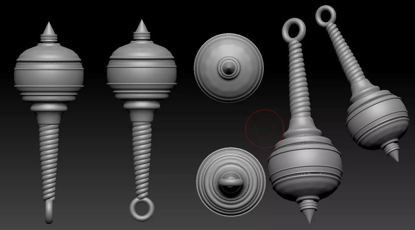 Gada Pedant - Updated Version 3D print model_10