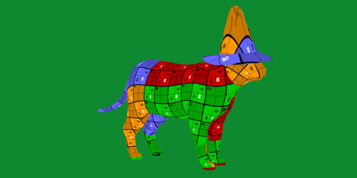 Halloween Black Cat Low-poly 3D model_11