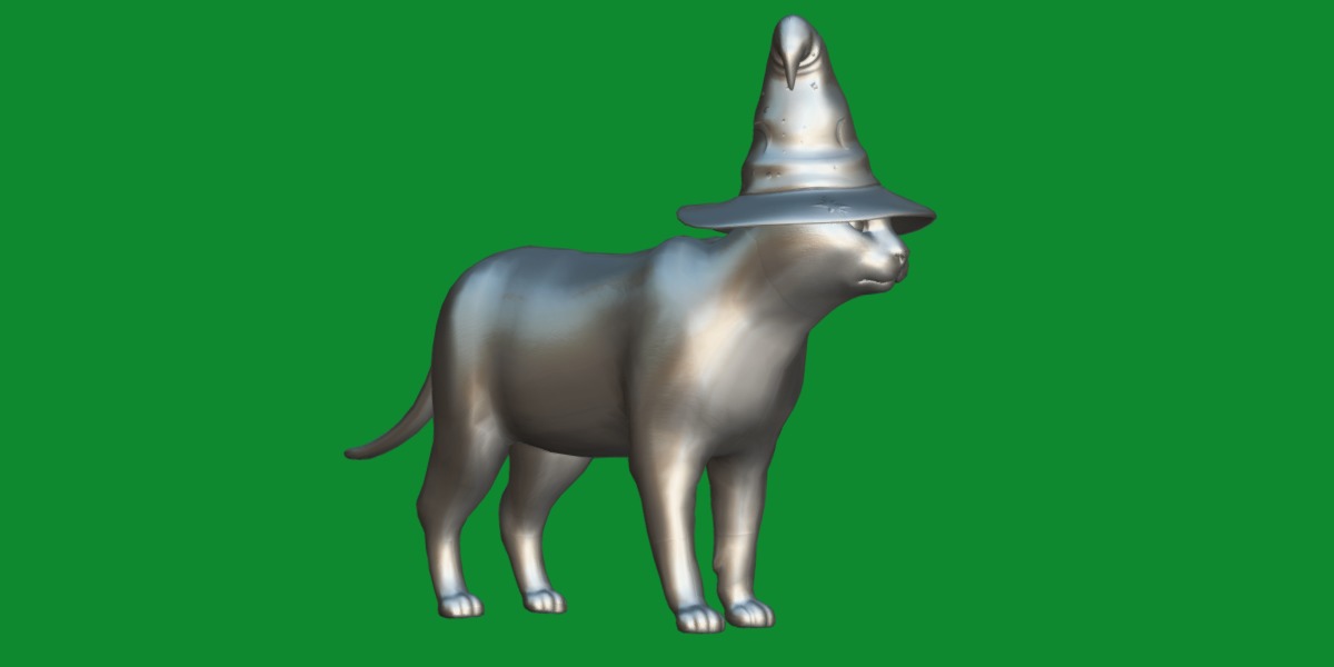 Halloween Black Cat Low-poly 3D model_6