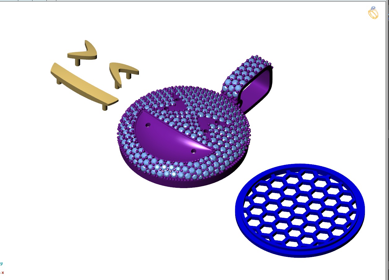Custom Grinning Squinting Face Emoji Pendant - Emoji Pendnat 3D print model_13