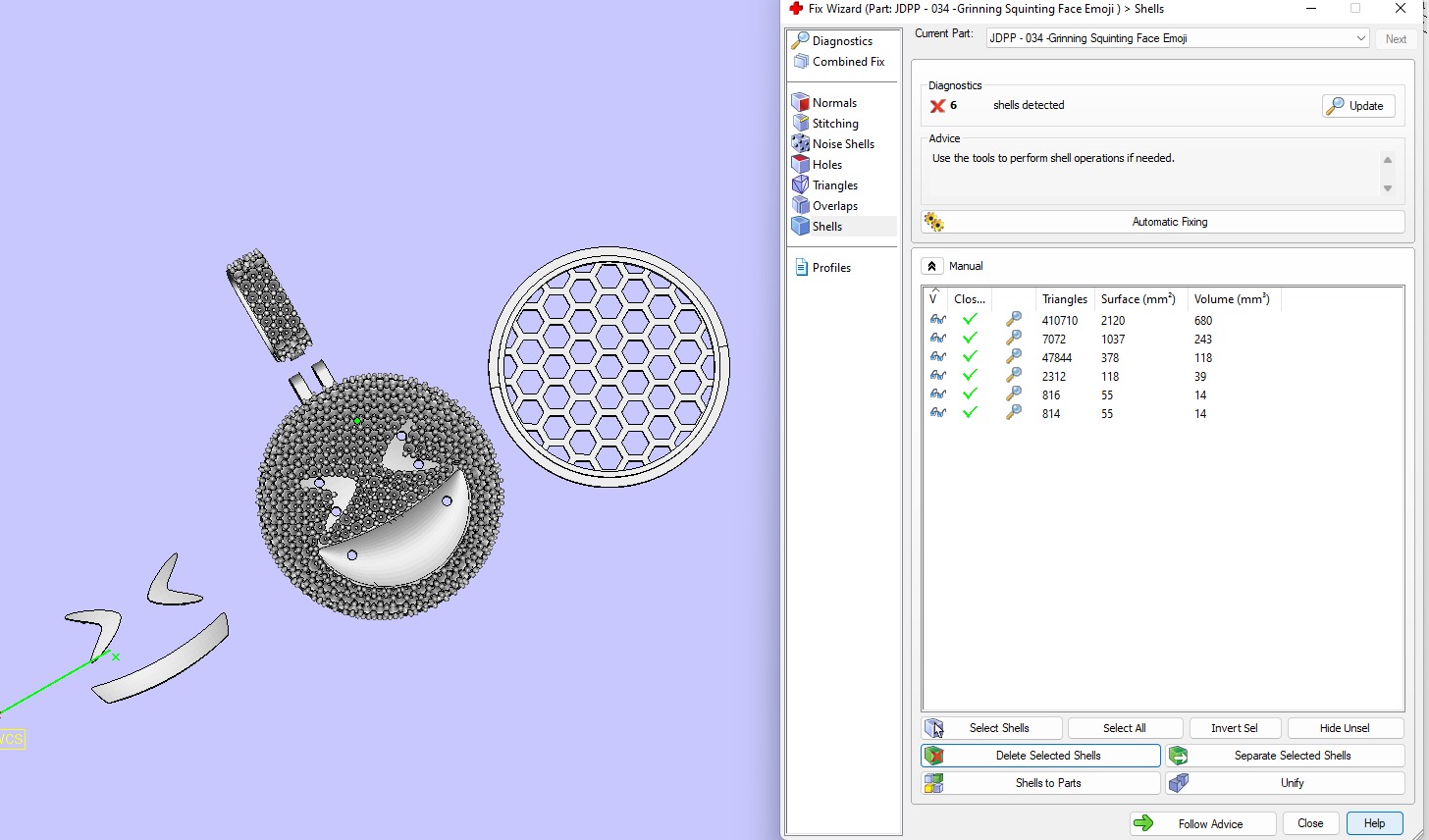 Custom Grinning Squinting Face Emoji Pendant - Emoji Pendnat 3D print model_20
