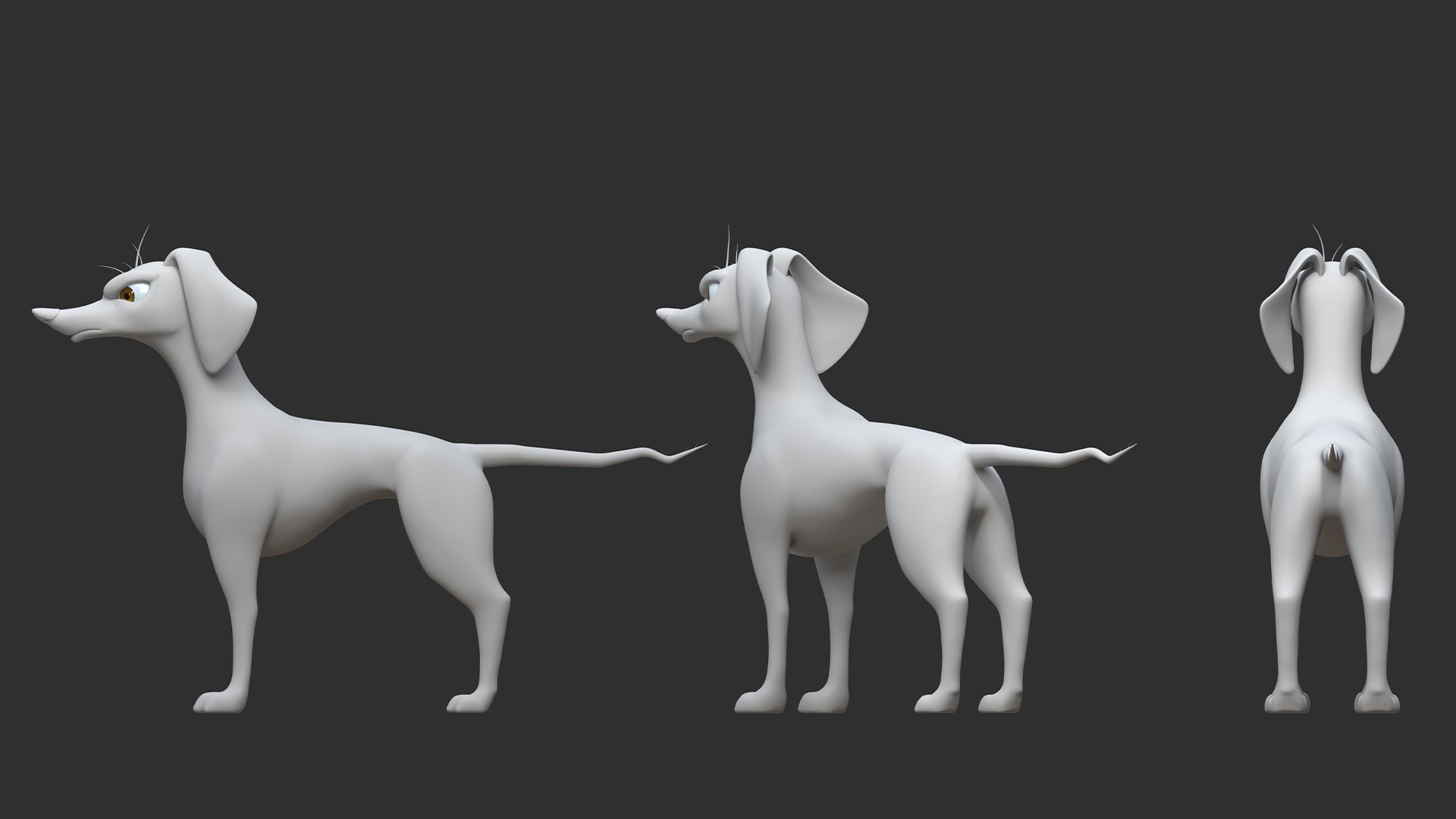 Rigged Cartoon Dog 3D model_6