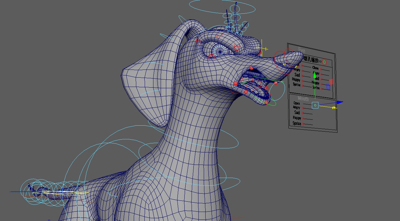 Rigged Cartoon Dog 3D model_10