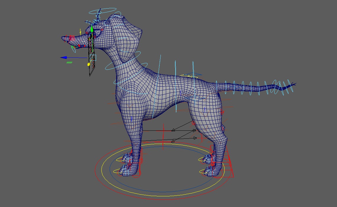 Rigged Cartoon Dog 3D model_9