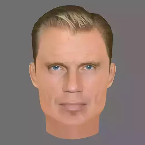 Dolph Lundgren Head - Low poly head for game