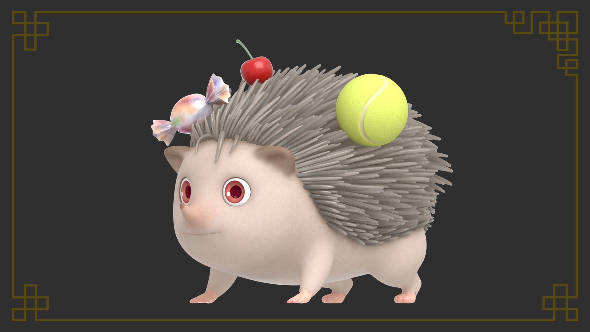 Cartoon Hedgehog 3D model_3