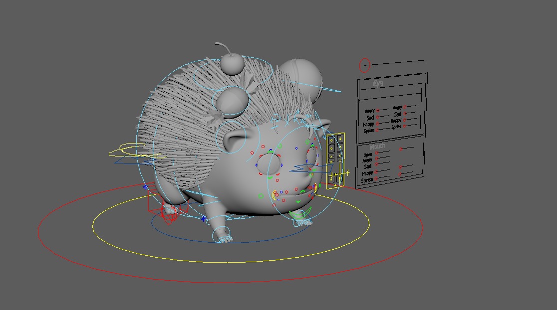 Cartoon Hedgehog 3D model_6
