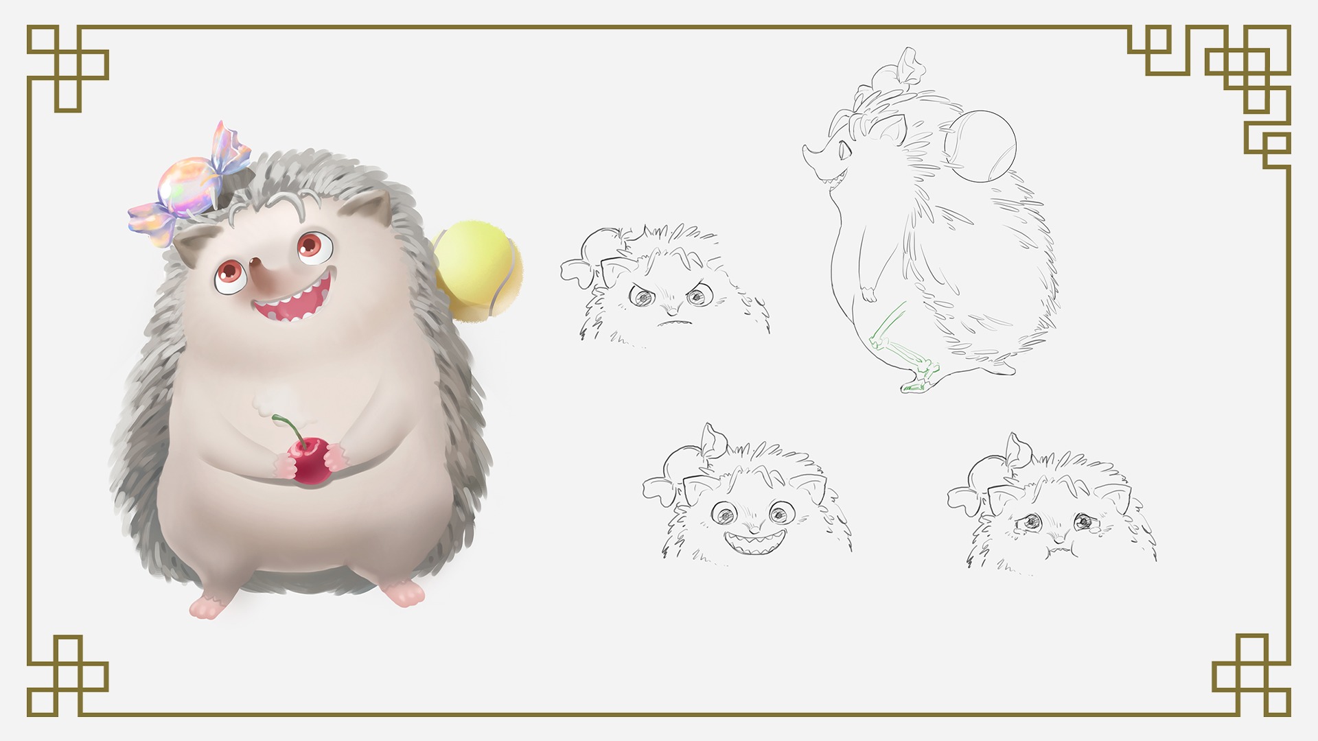Cartoon Hedgehog 3D model_1
