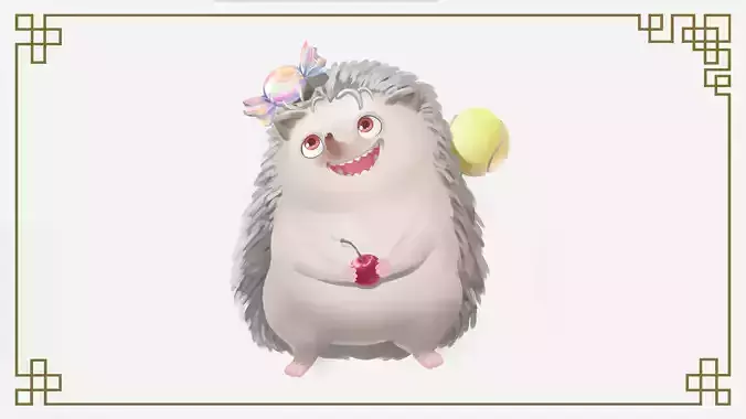 Cartoon Hedgehog 3D model Cartoon Hedgehog 3D model