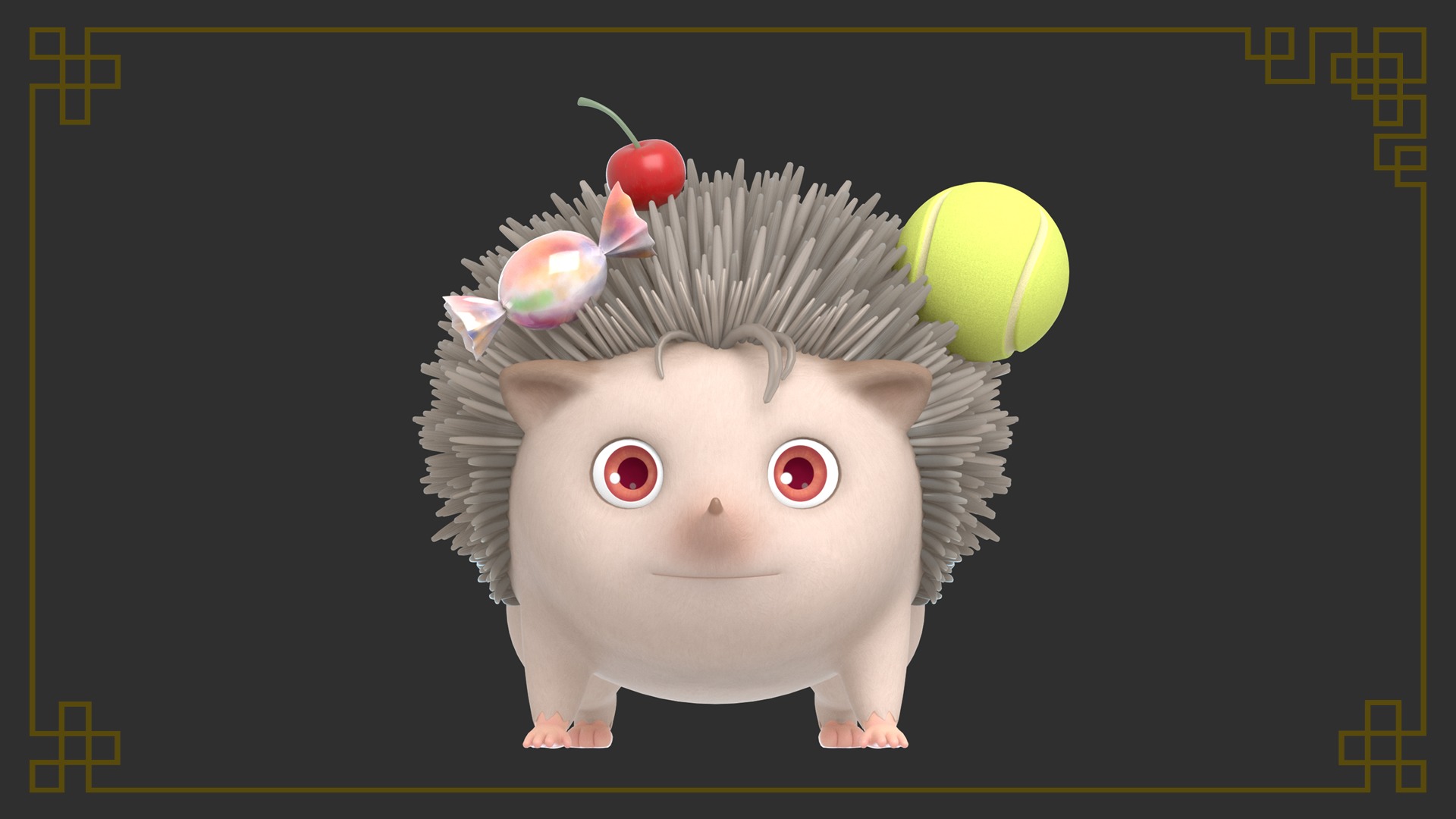 Cartoon Hedgehog 3D model_2