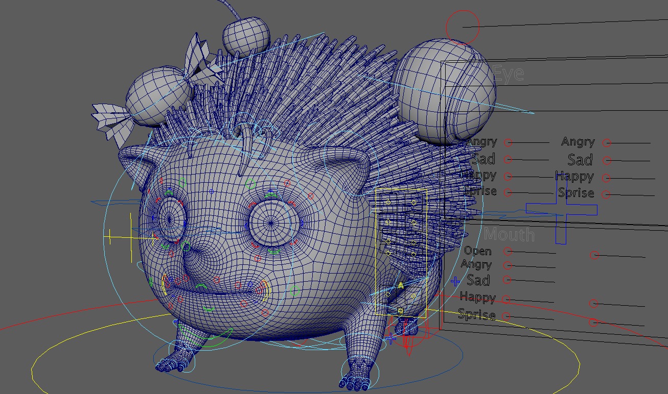Cartoon Hedgehog 3D model_8
