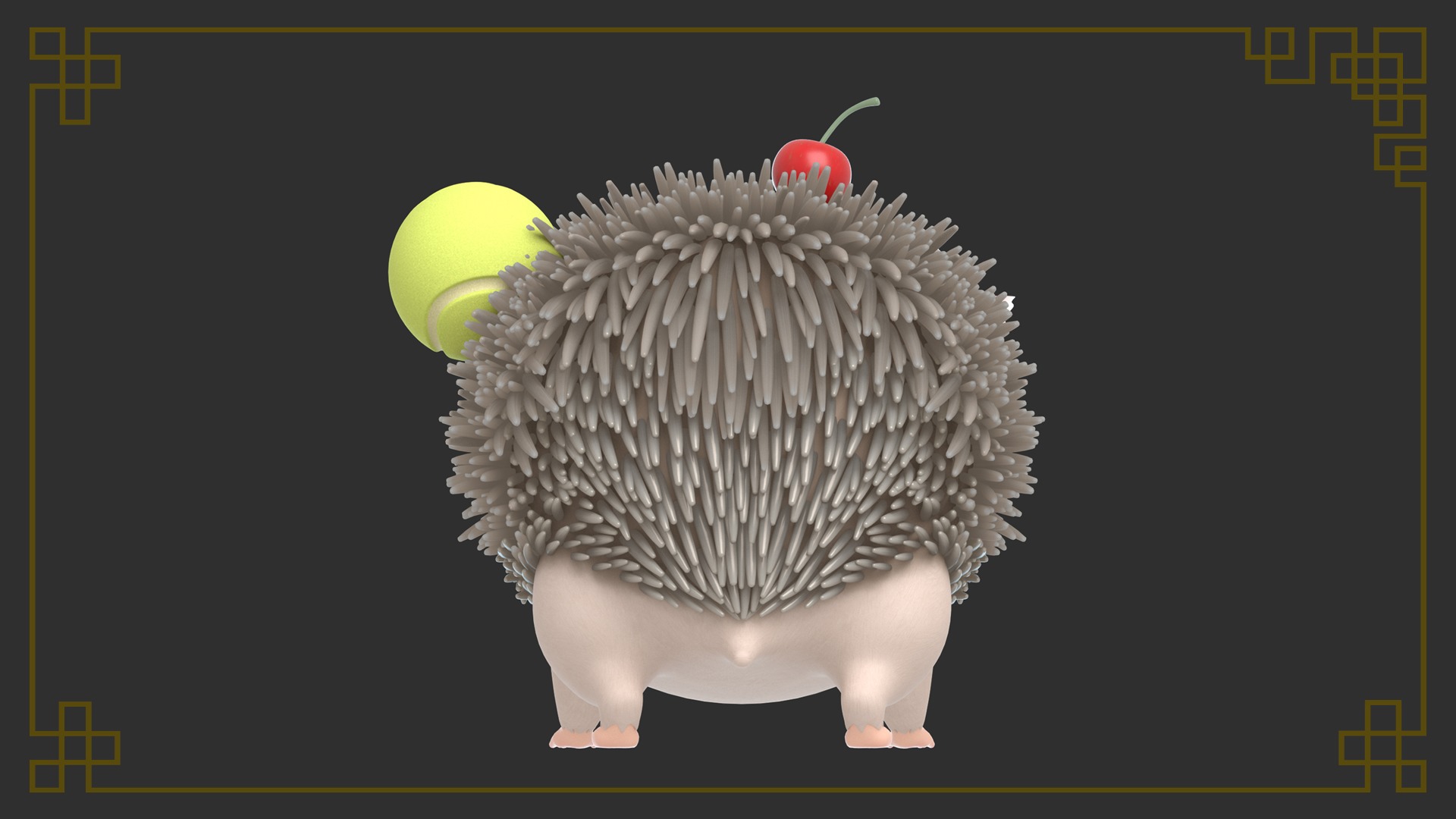 Cartoon Hedgehog 3D model_5