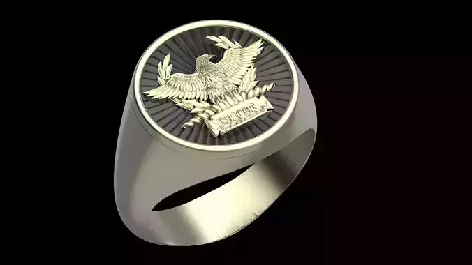 ring EMBLEM Roman Empire SPQR