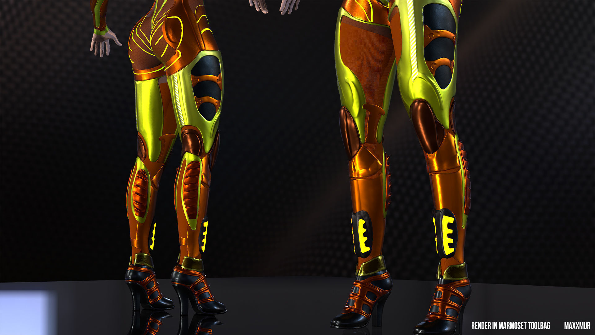 Low-poly gameready woman redhead character HORRIZON Low-poly 3D model_5