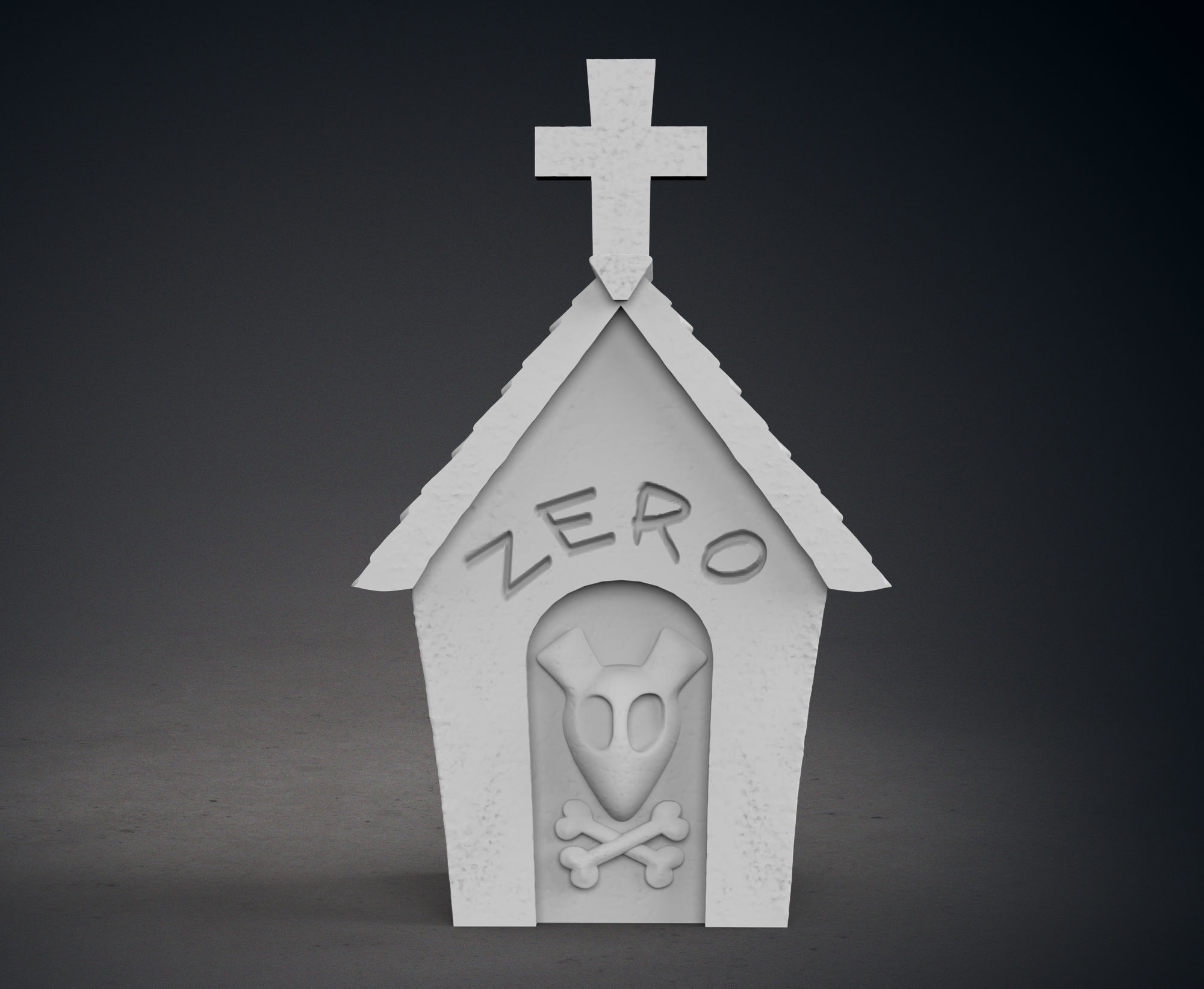 Nightmare Before Christmas Zero Tombstone 3D print model_9