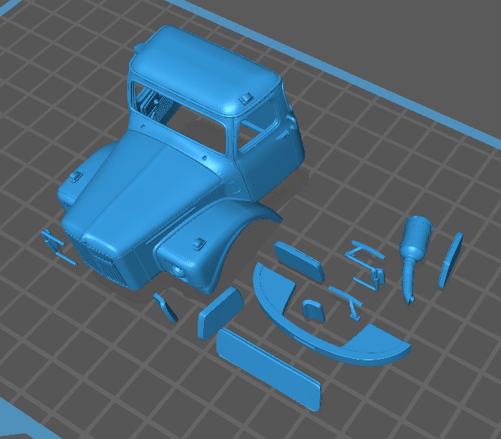 SCANIA 110 plus munck board trailer 3D print model_4