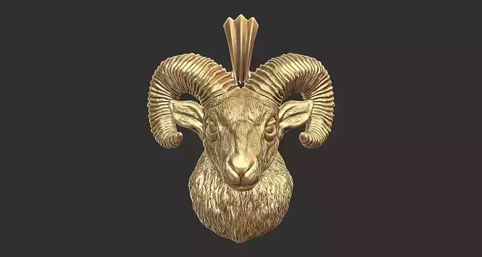 Ram Head Pendant 3D print model