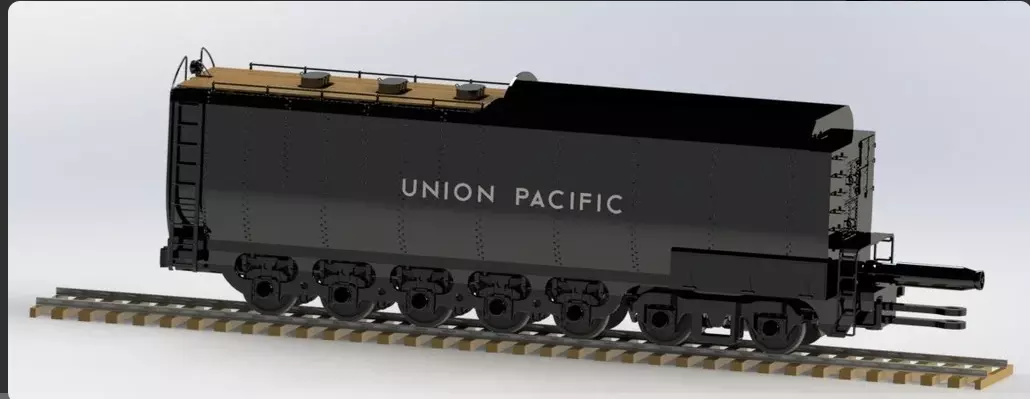 1-15th scale union pacific 4012 tender 3D print model_0