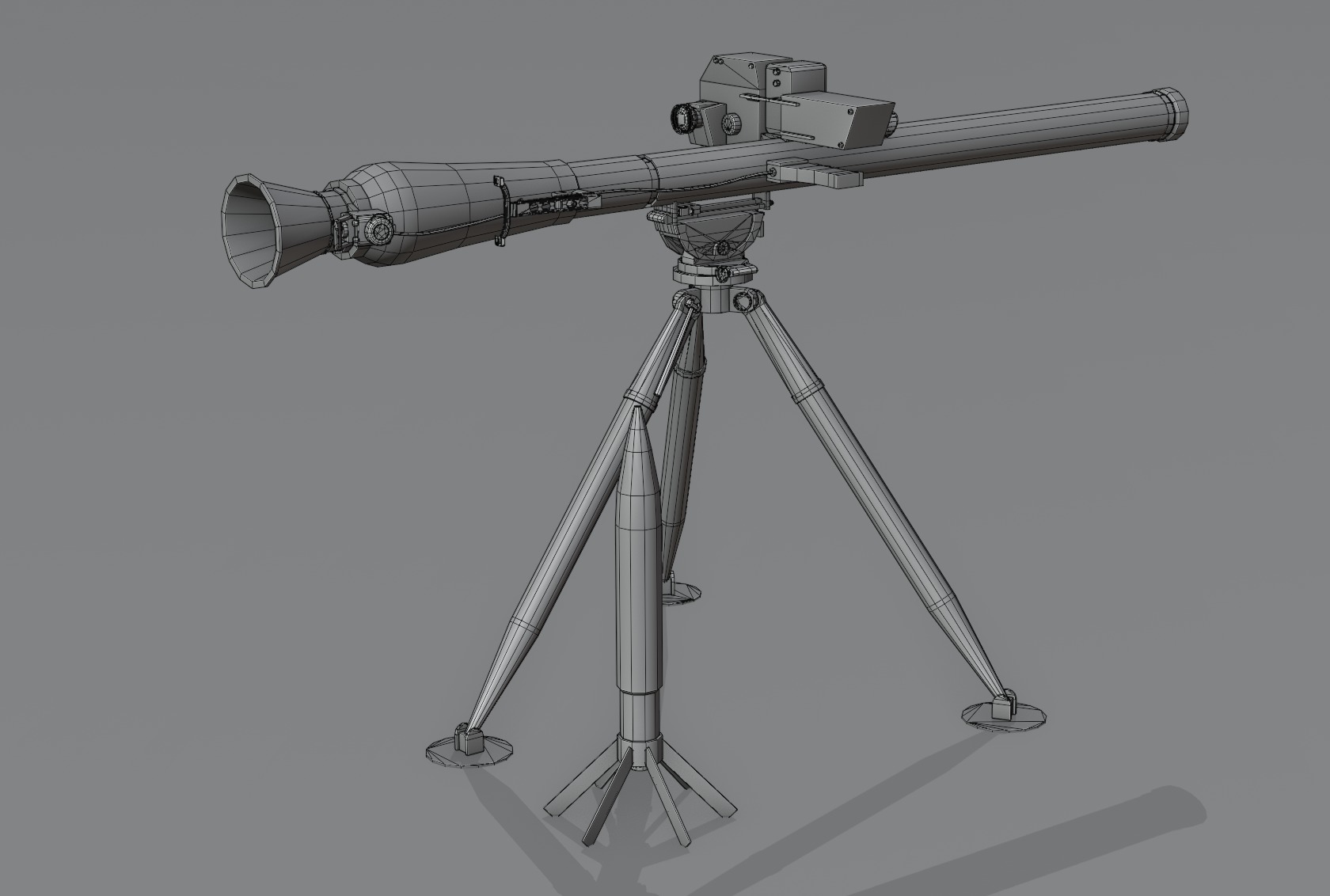 Breda Folgore 80 ATGM Italy  Low-poly 3D model_8