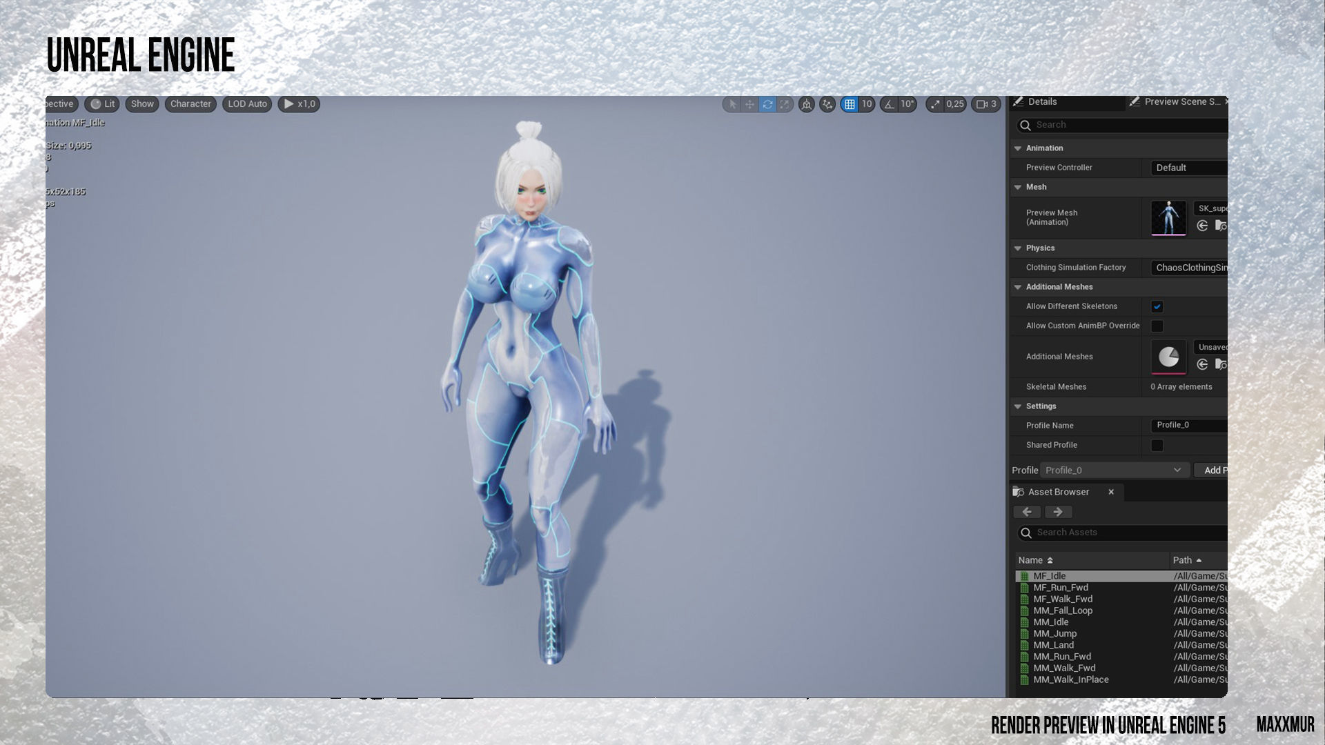 Gameready womans characters SweetBun Super Bun mini pack Low-poly 3D model_27