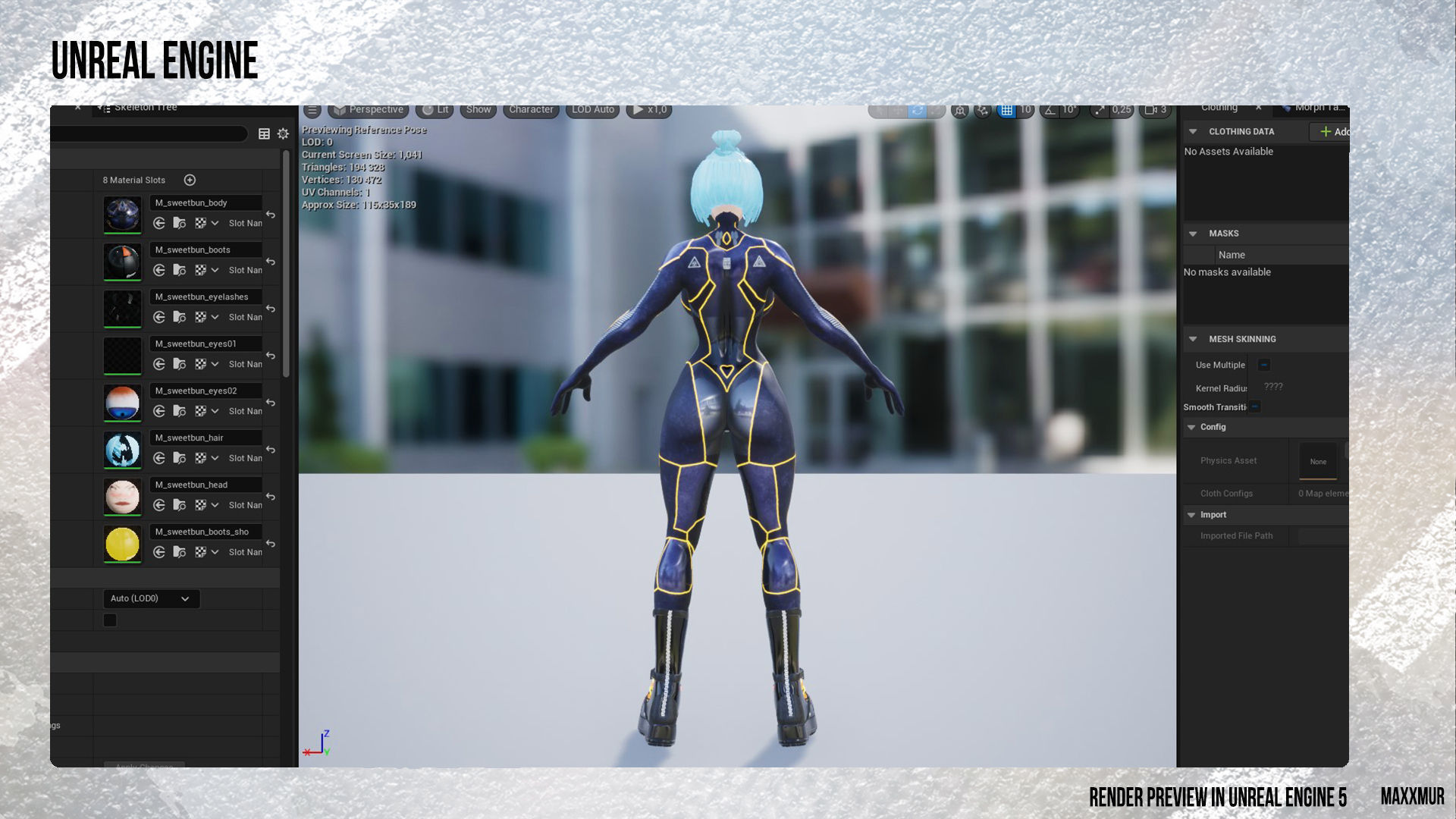 Gameready womans characters SweetBun Super Bun mini pack Low-poly 3D model_22