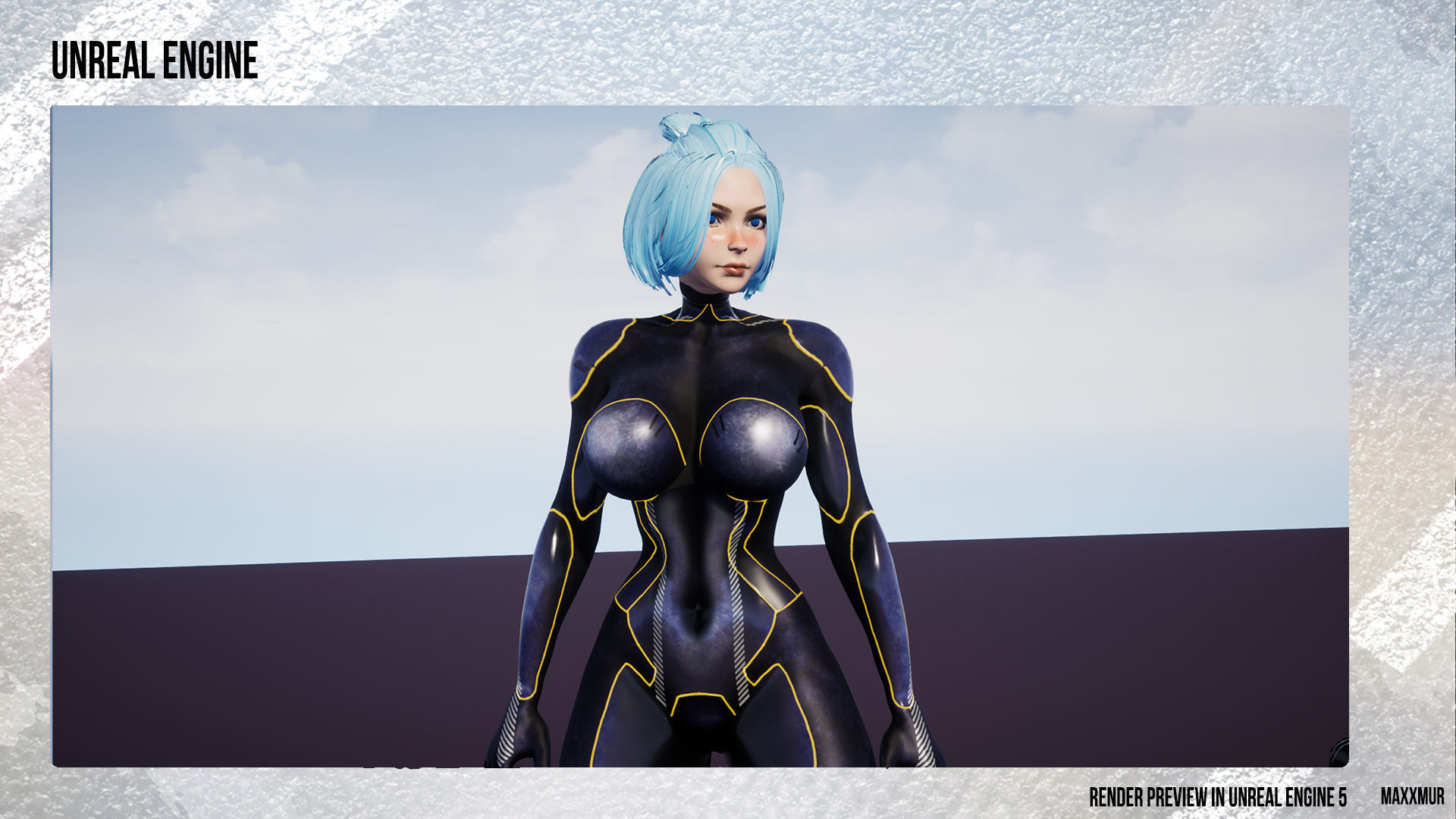 Gameready womans characters SweetBun Super Bun mini pack Low-poly 3D model_16