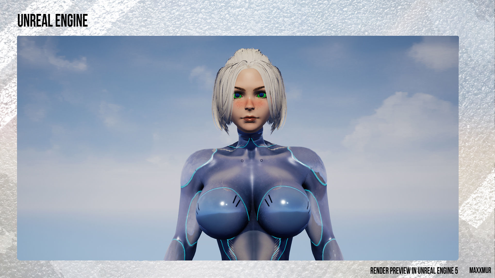 Gameready womans characters SweetBun Super Bun mini pack Low-poly 3D model_15