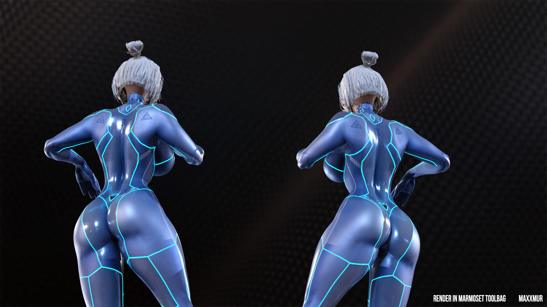 Gameready womans characters SweetBun Super Bun mini pack Low-poly 3D model_33