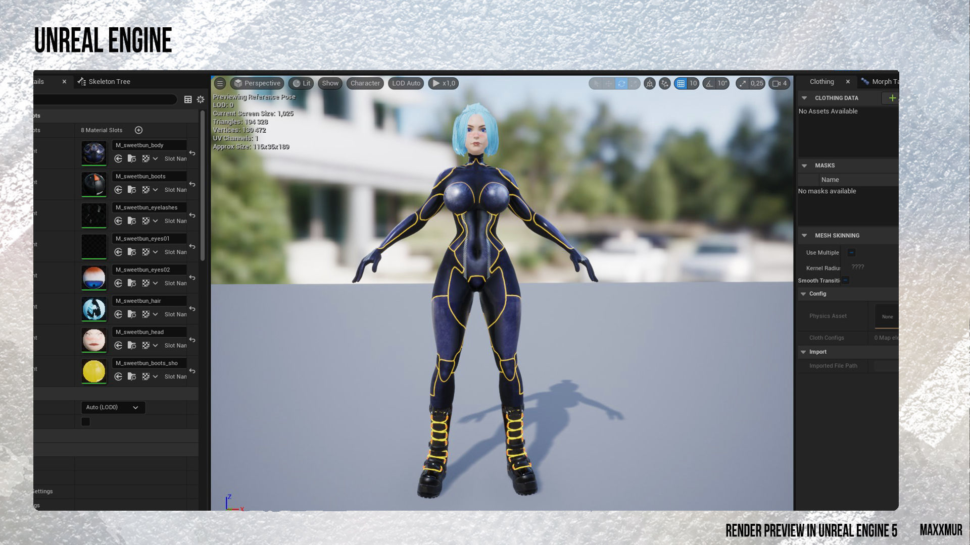 Gameready womans characters SweetBun Super Bun mini pack Low-poly 3D model_21