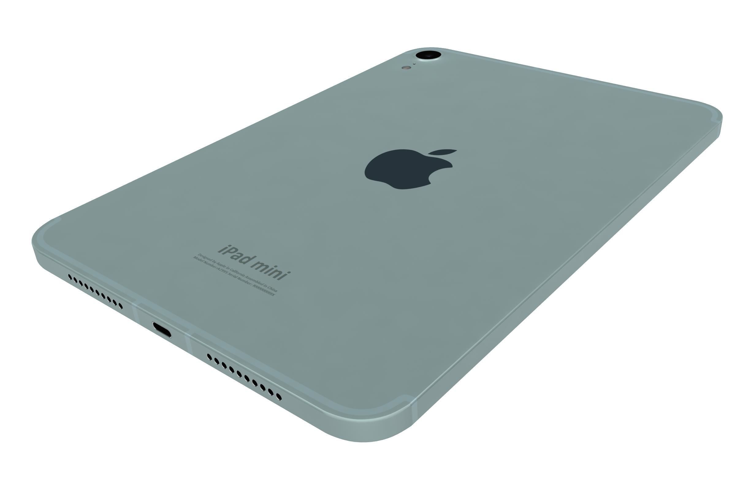 Apple iPad Mini 2024 Blue 3D model_14
