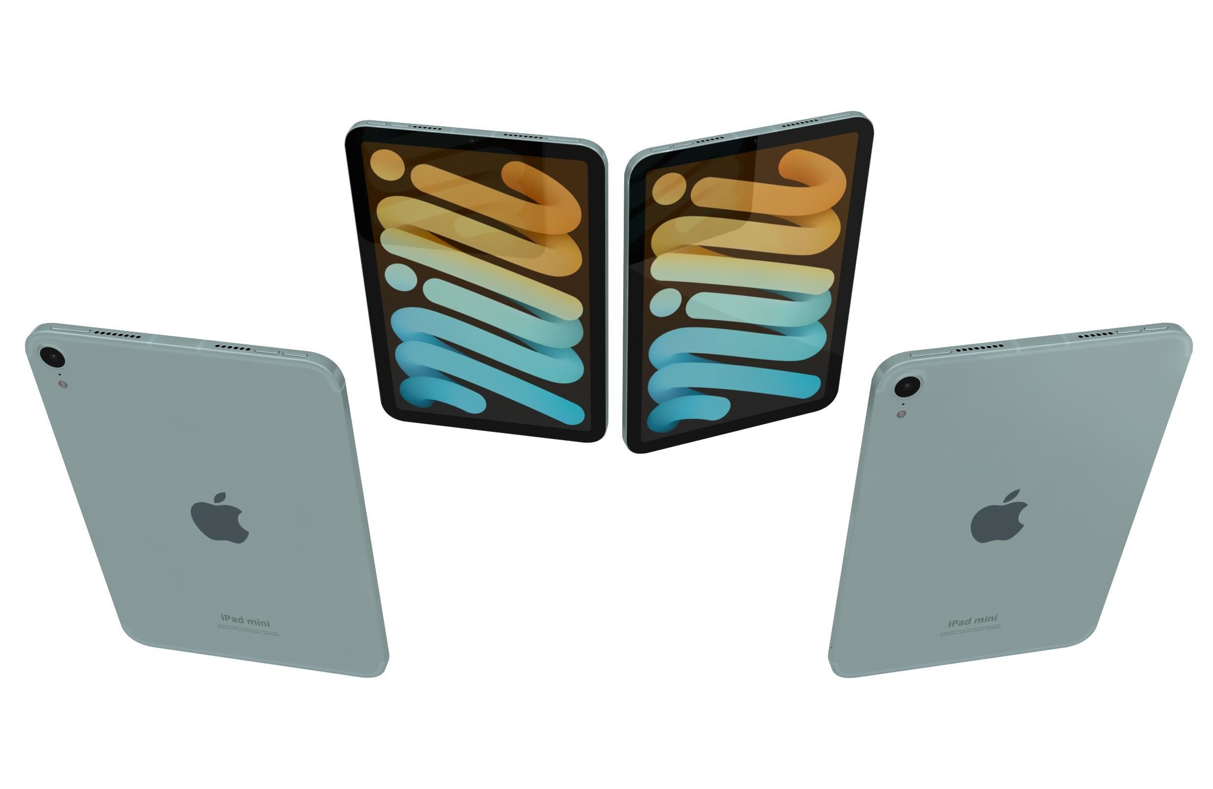 Apple iPad Mini 2024 Blue 3D model_5